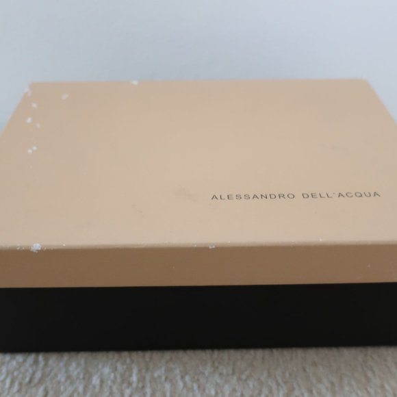 ALESSANDRO DELL'ACQUA SATIN HEEL BEIGE/PEACH/PINK WITH BLOCK HEEL - Picture 14 of 16